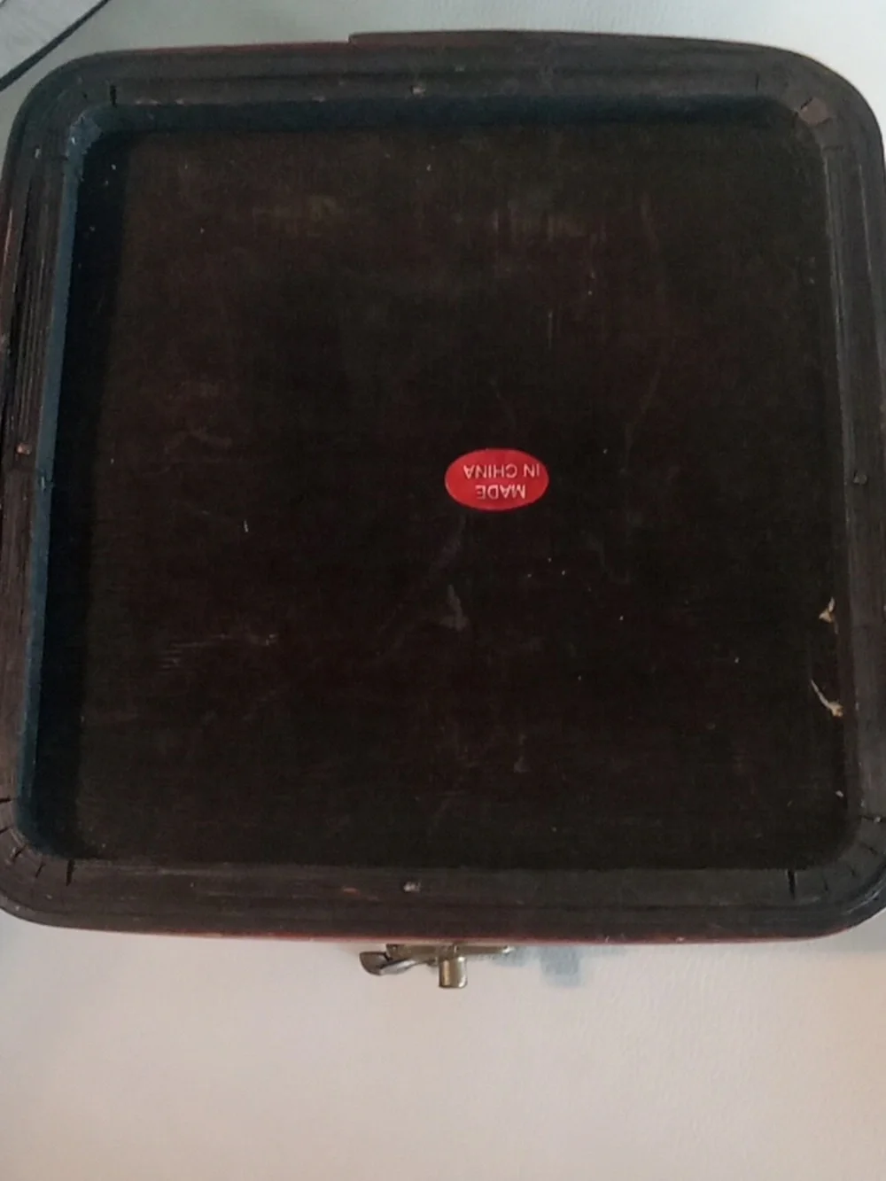 Vintage Brown and Tan Woven Bamboo Storage Chest - Picture 5 of 5